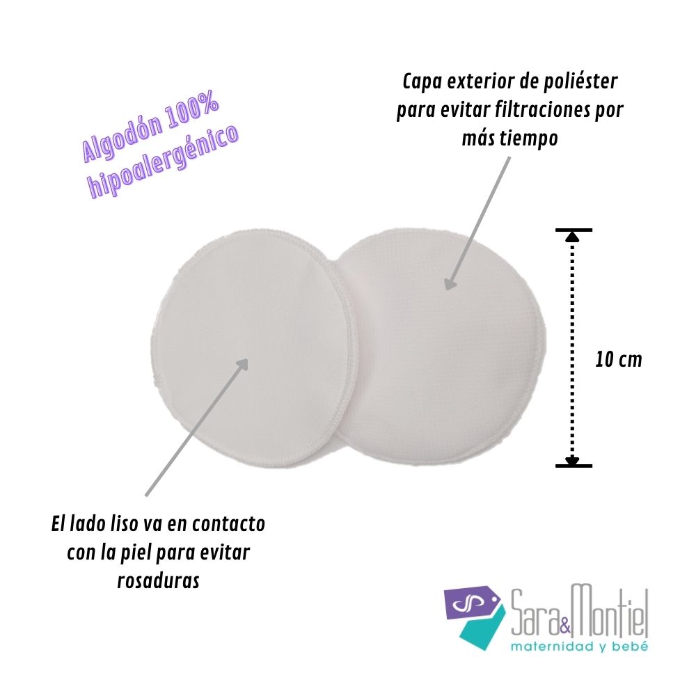 Protectores de lactancia lavables set 3 pares Sara&Montiel maternity