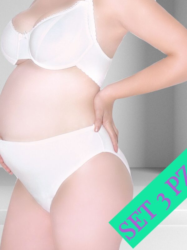 Panty materno algodón 203-I Set 3 pzs Sara&Montiel maternity