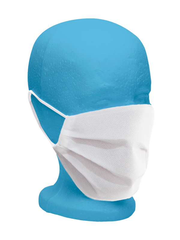 Cubrebocas plisado paq. 50 pzs. Blanco