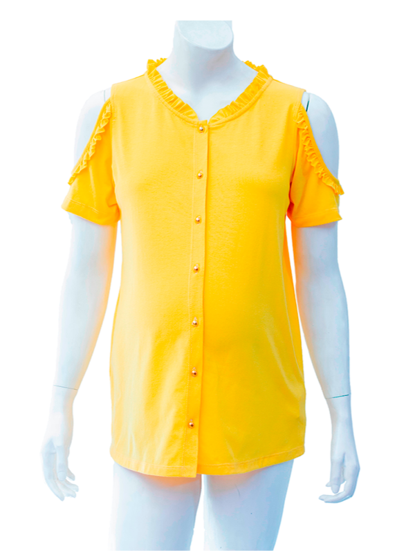 Blusa de algodón hombros descubiertos