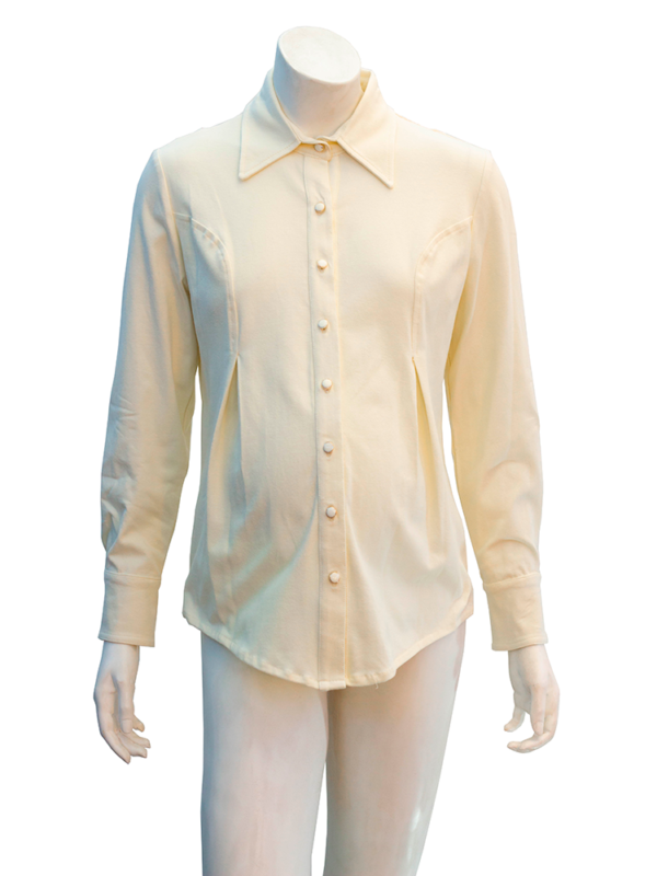blanca-bien Blusa algodón liso canesú en espalda