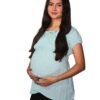 1 Blusa de maternidad escote redondo manga corta