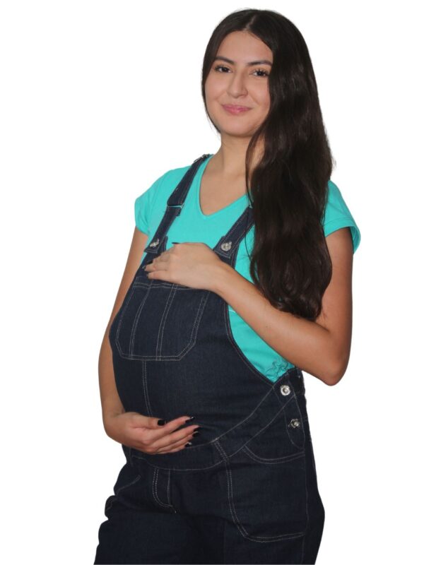 Overol de mezclilla maternidad espalda angosta