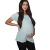 2 Blusa de maternidad escote redondo manga corta