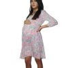 Vestido corto flores escote en V