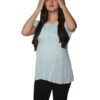 5 Blusa de maternidad escote redondo manga corta