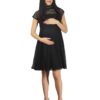 Vestido corto gala collar simulado